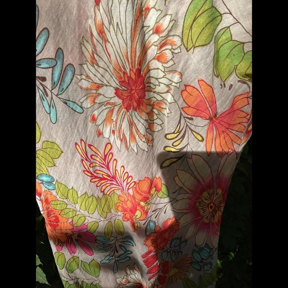 Natura Floral Beach Coverup, Vacation, Coastal, Cruise Size Small - Picture 9 of 9